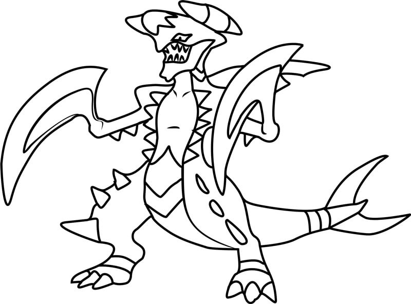 Pokemon Mega Garchomp coloring page