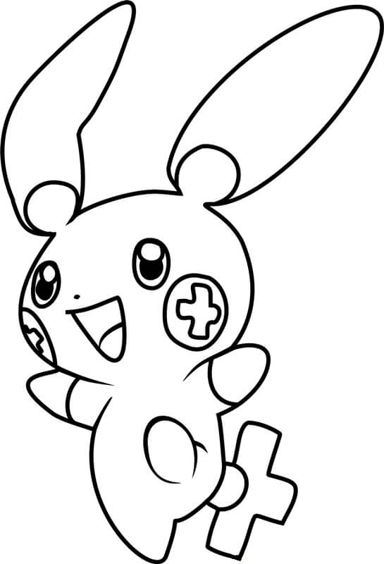 Pokemon Plusle mignon coloring page
