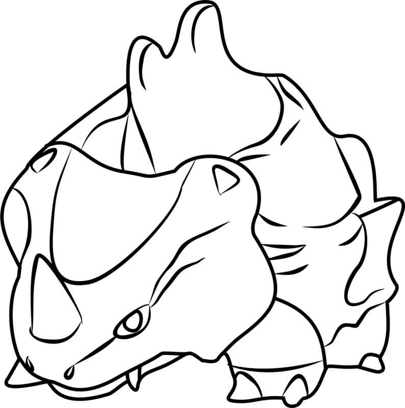 Rhyhorn Pokemon coloring page