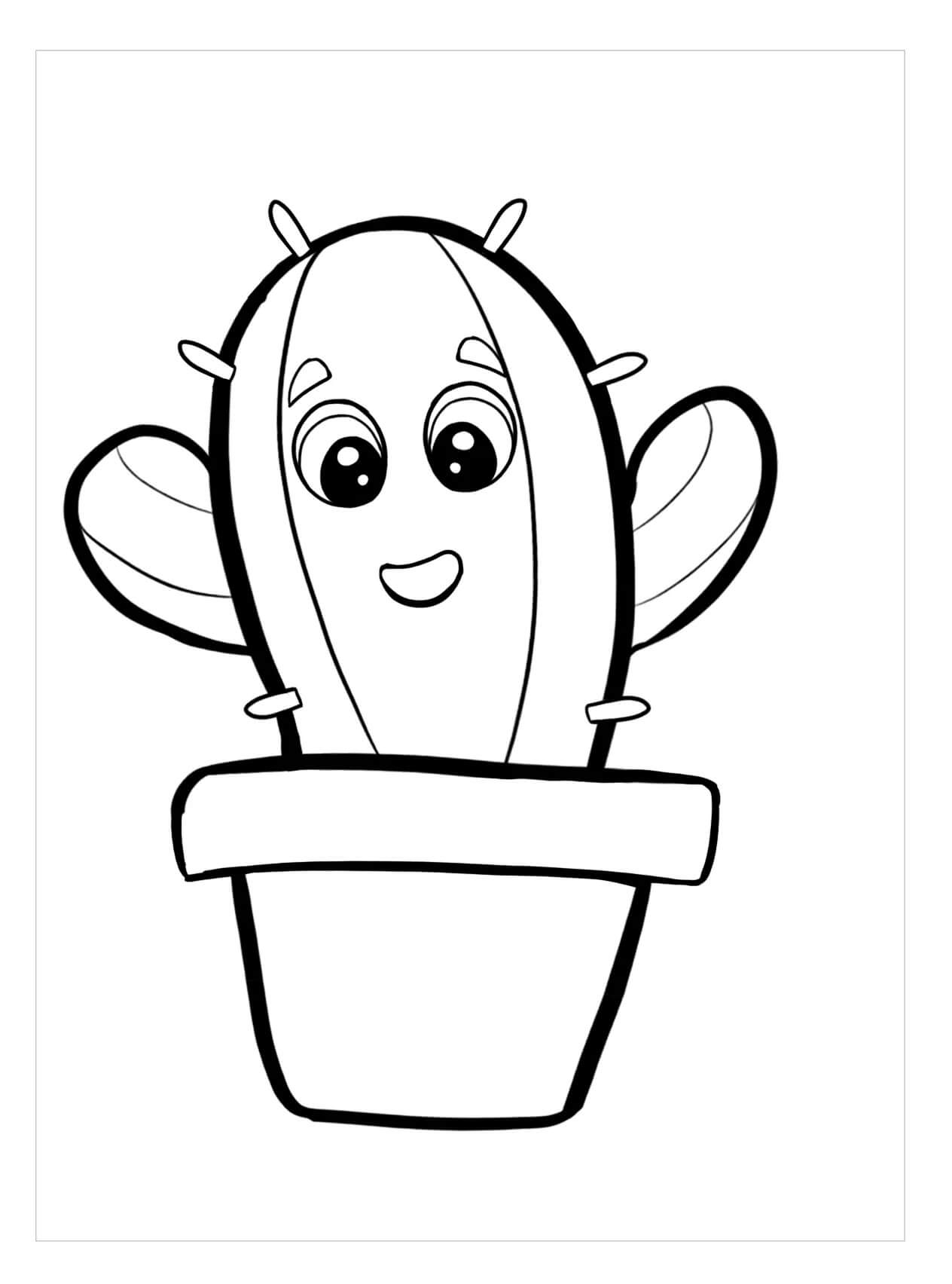 Coloriage Sweet Potted Cactus