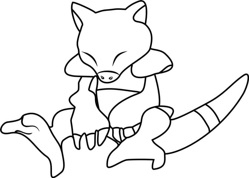 Abra Pokemon coloring page