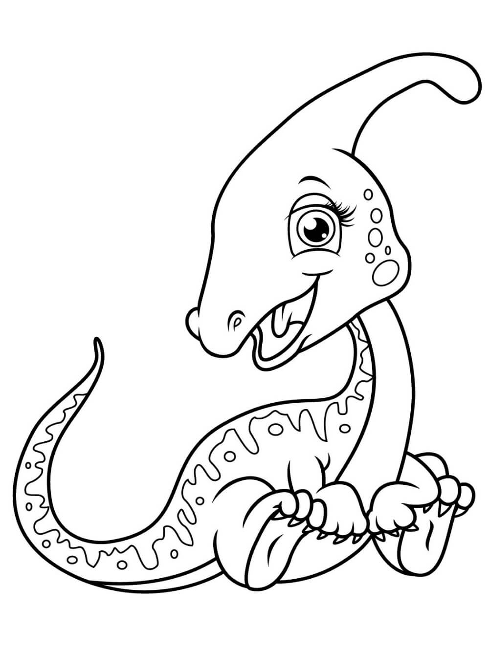 Adorable Dinosaure coloring page