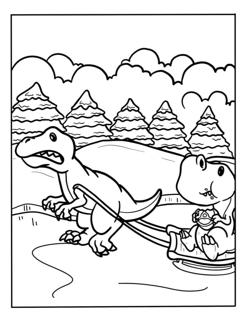 Adorables Dinosaures coloring page