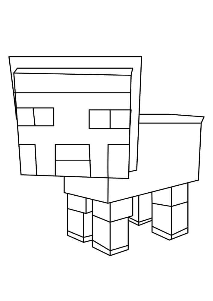 Agneau Minecraft coloring page