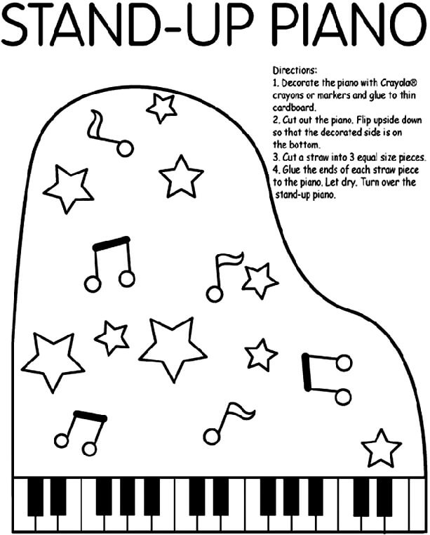 Beau Piano coloring page