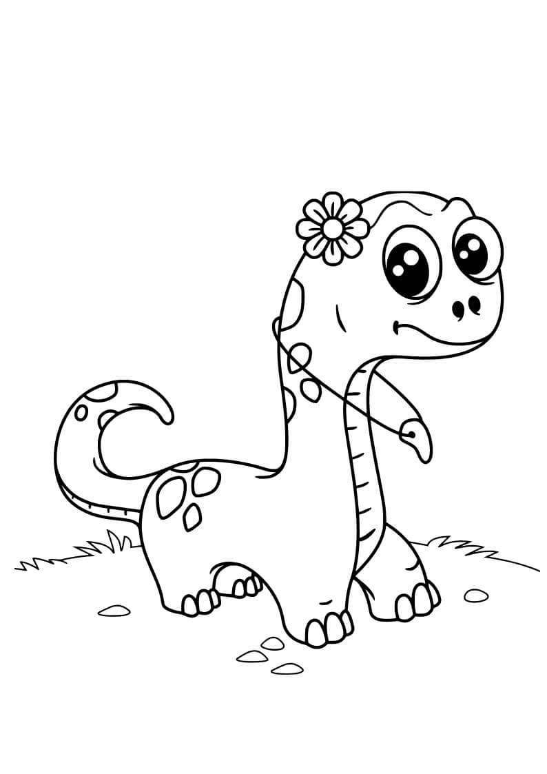 Bébé Diplodocus coloring page