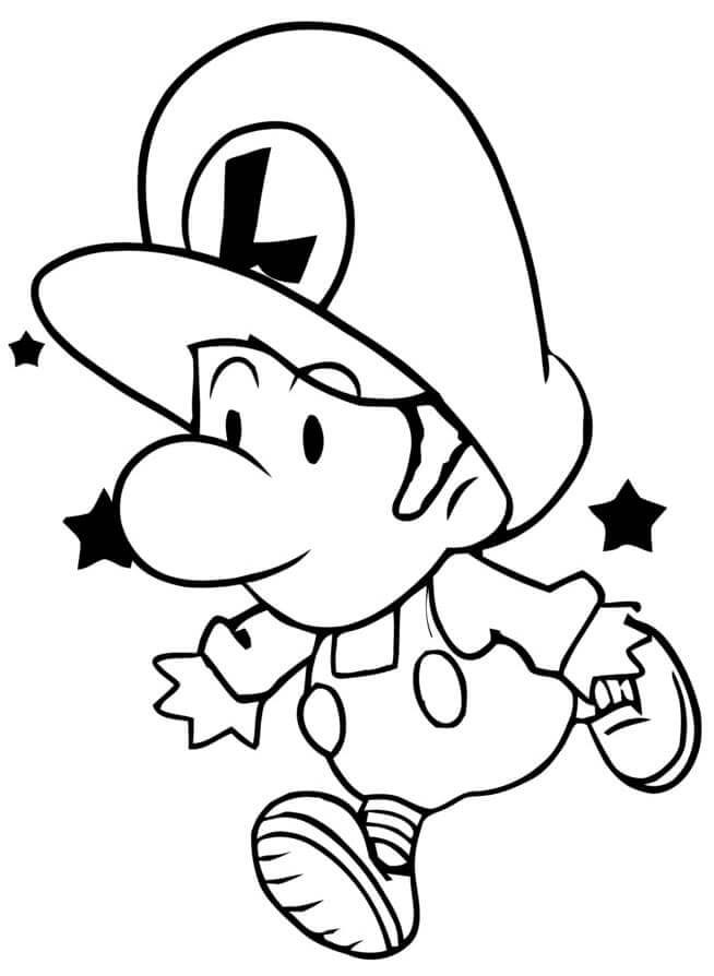 Bébé Luigi coloring page
