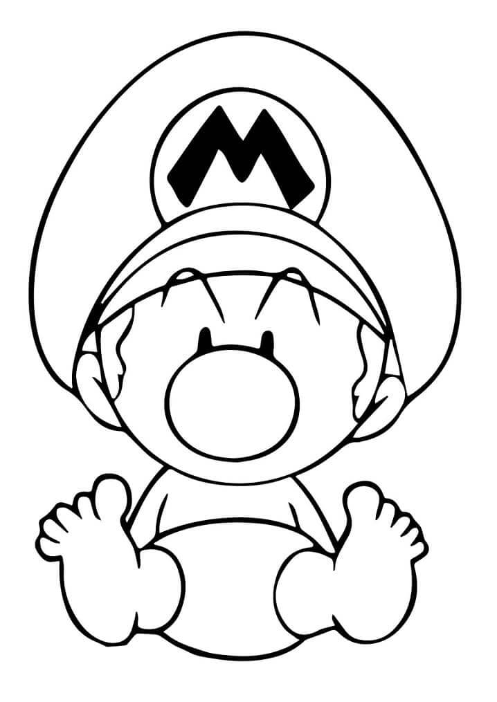 Bébé Mario coloring page