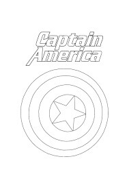 Coloriage Bouclier de Captain America