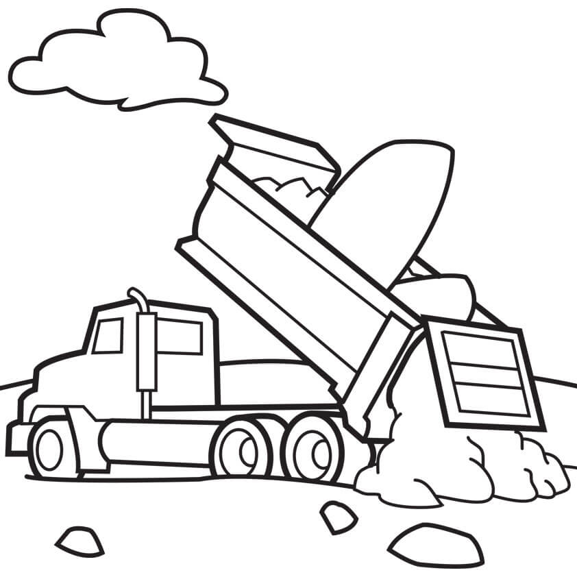 Camion Benne 2 coloring page