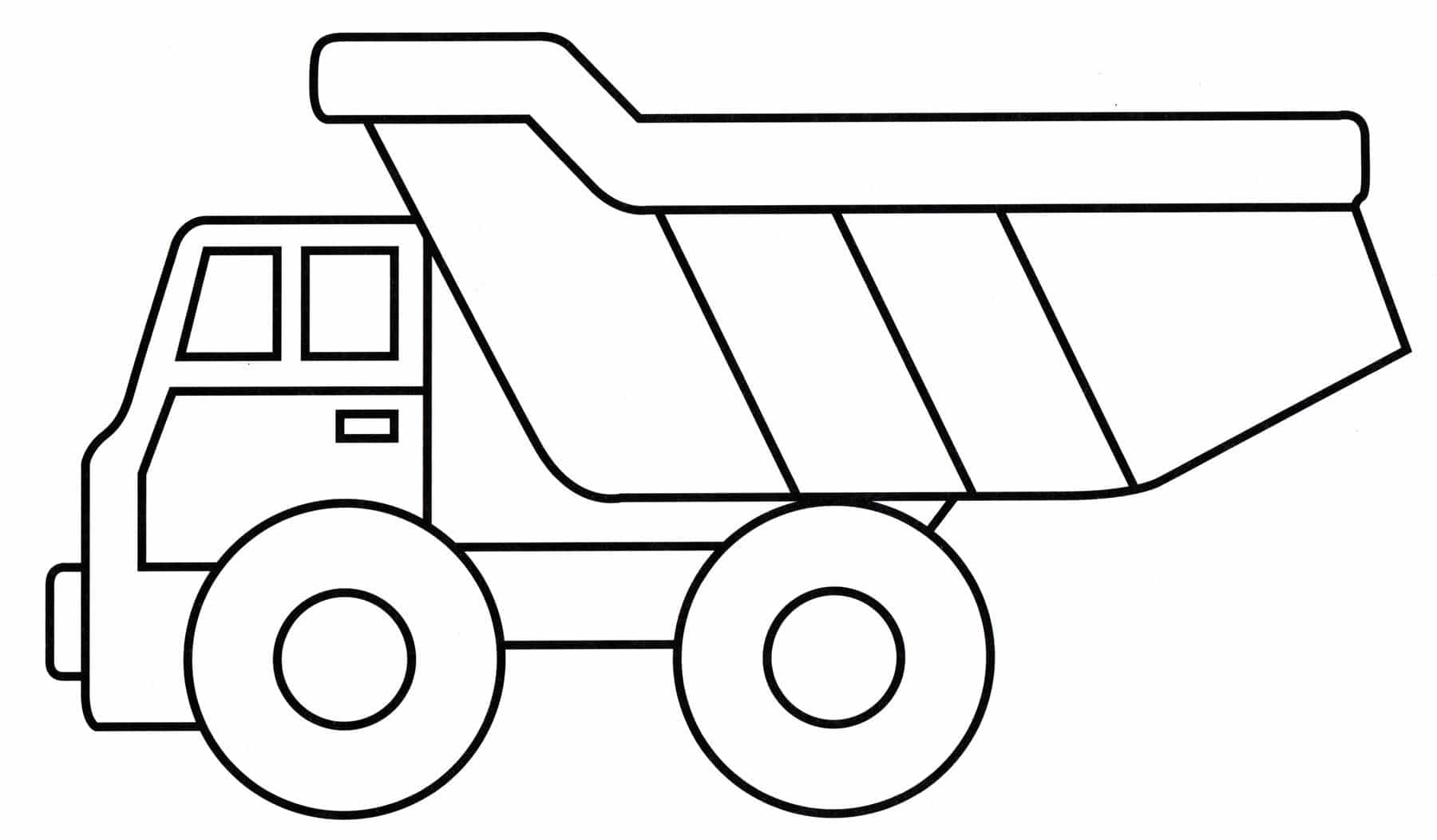 Camion Benne Facile coloring page
