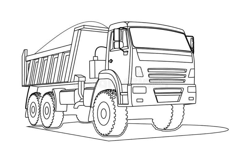 Camion Benne coloring page