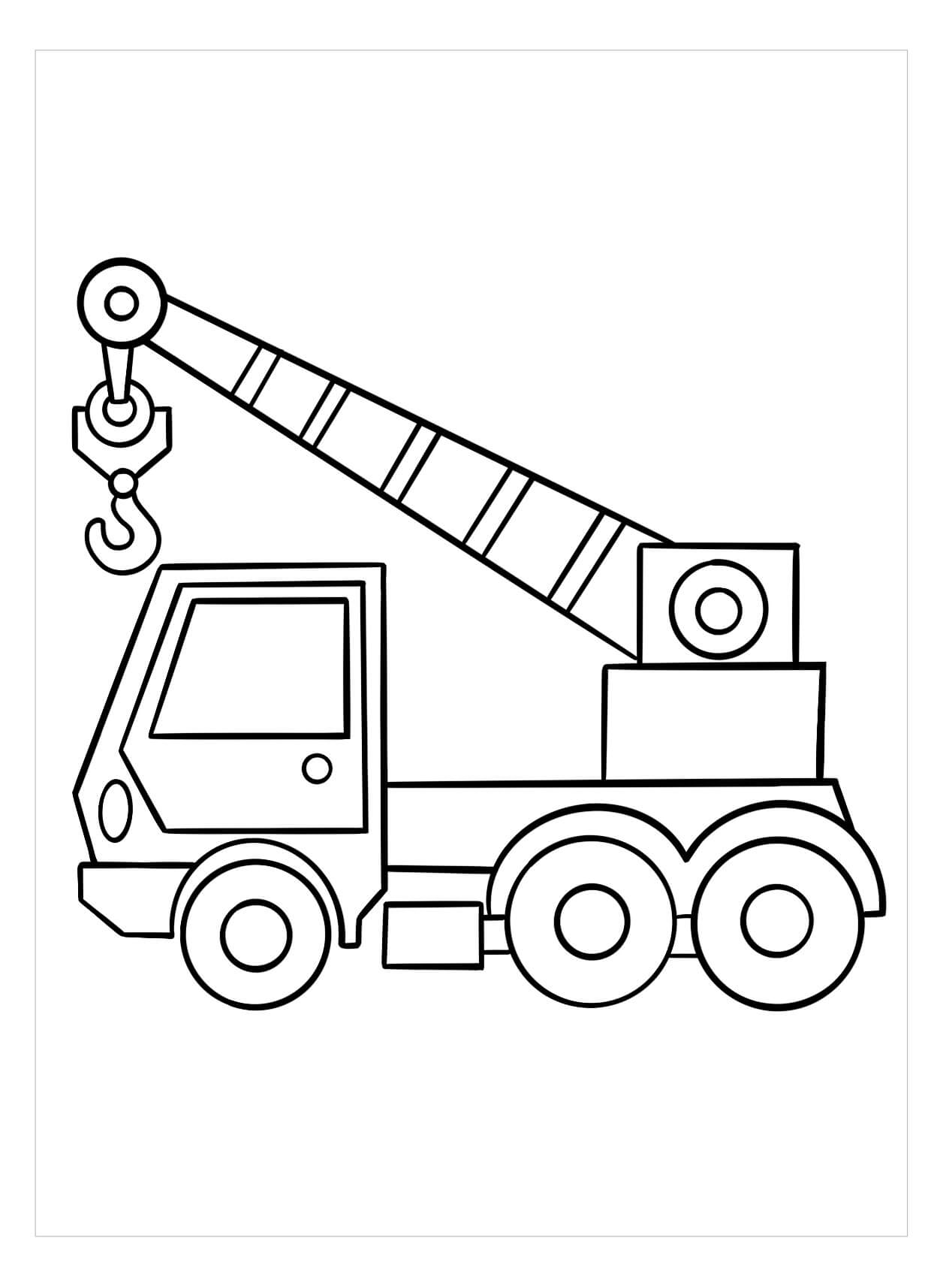 Camion Grue coloring page