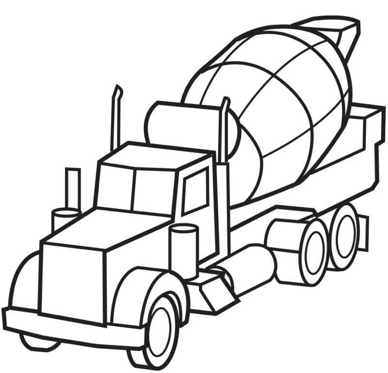 Coloriage Camion Malaxeur
