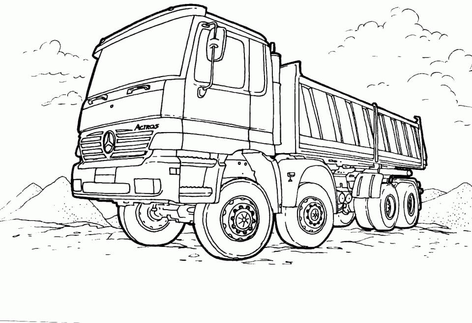 Camion Mercedes-Benz coloring page