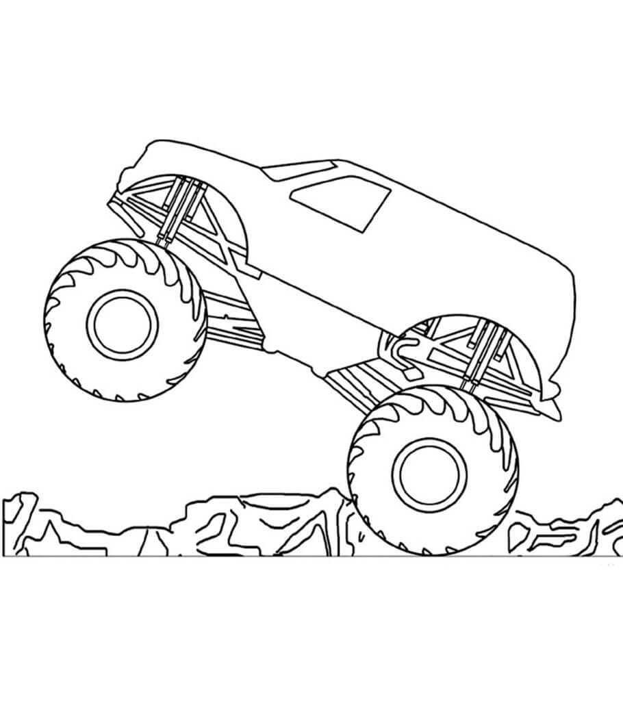 Camion Monstre coloring page