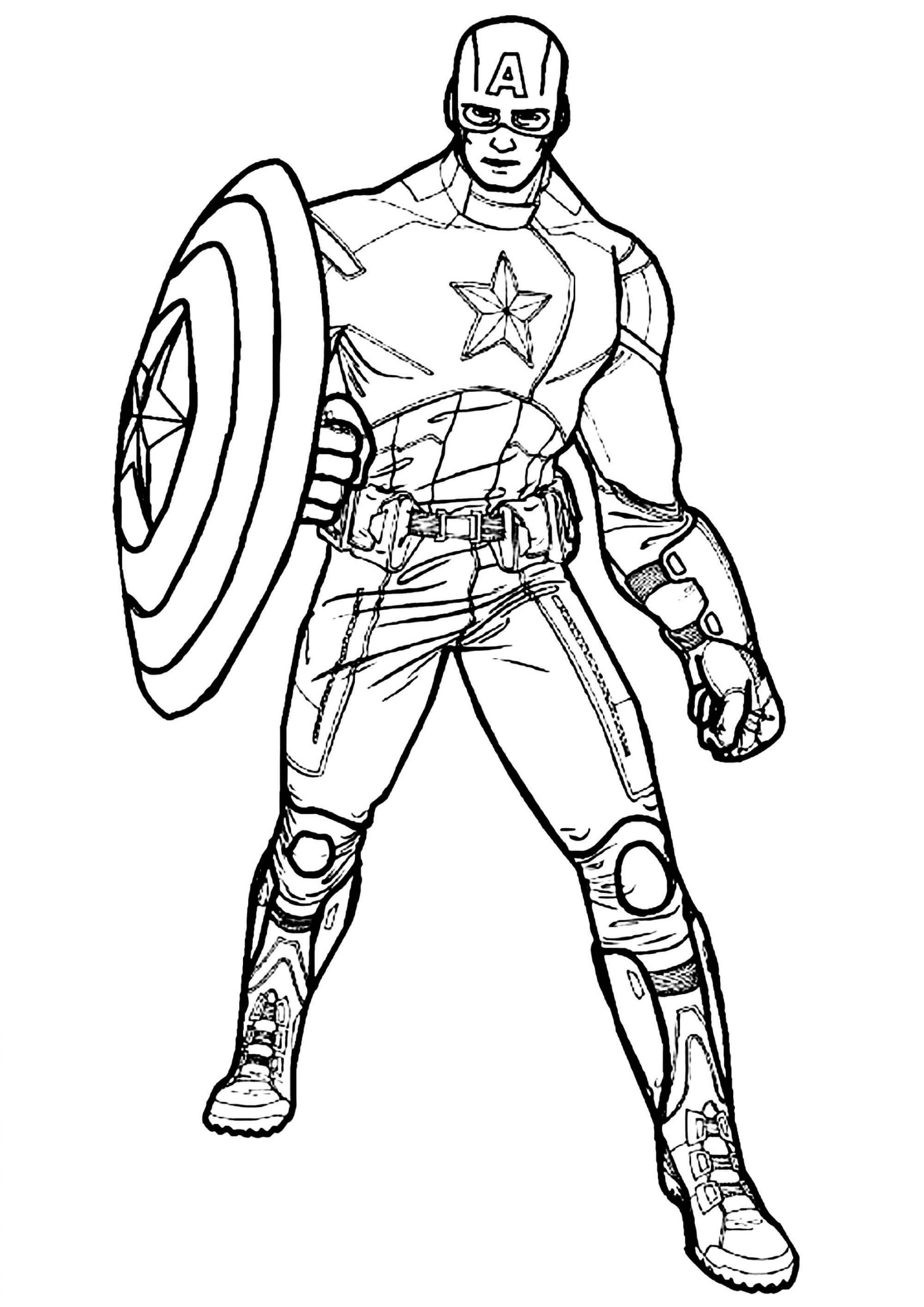 Captain America 1 coloring page