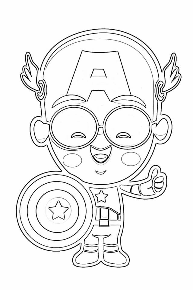 Captain America Captain America Mignon coloring page