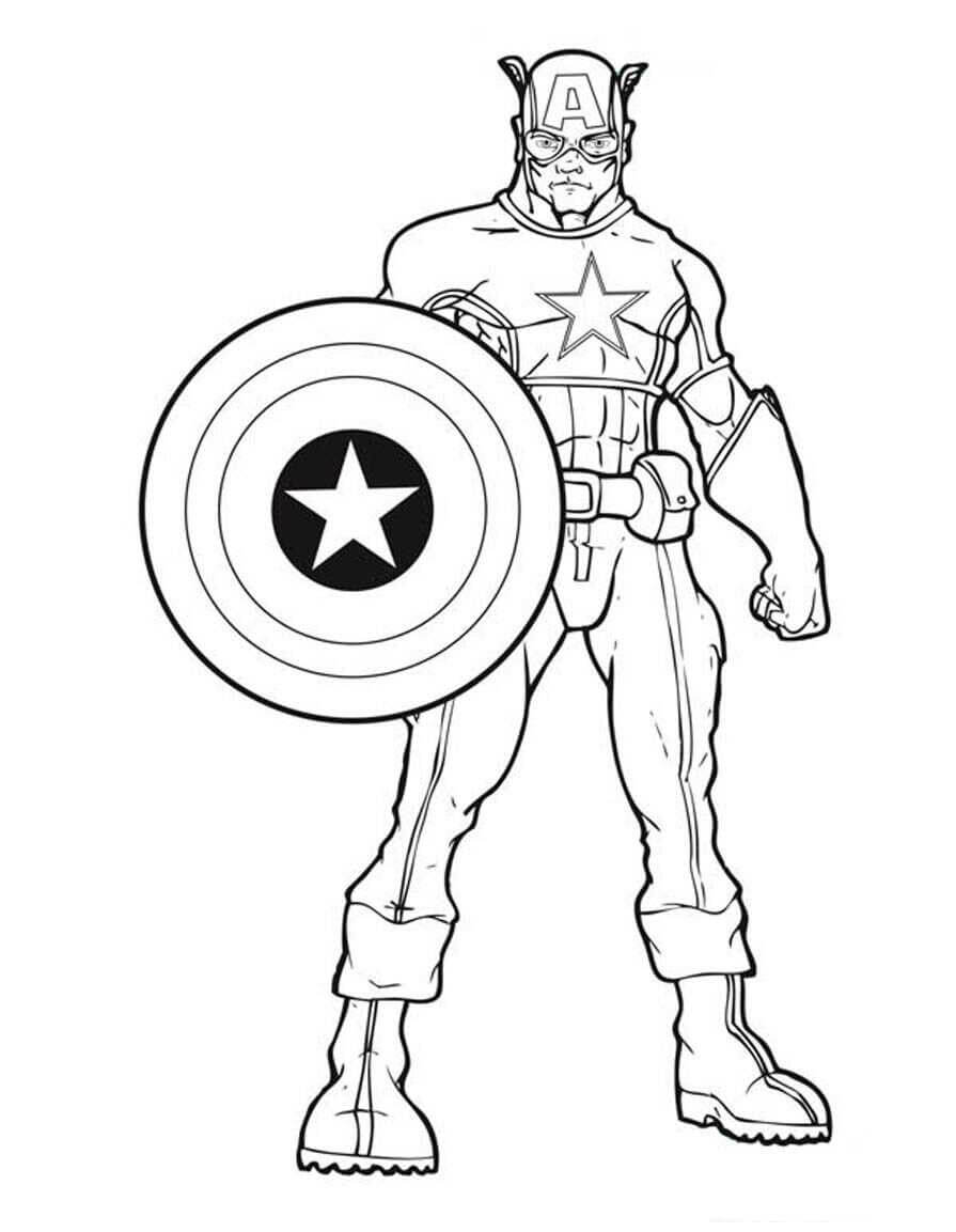 Coloriage Captain America de Marvel