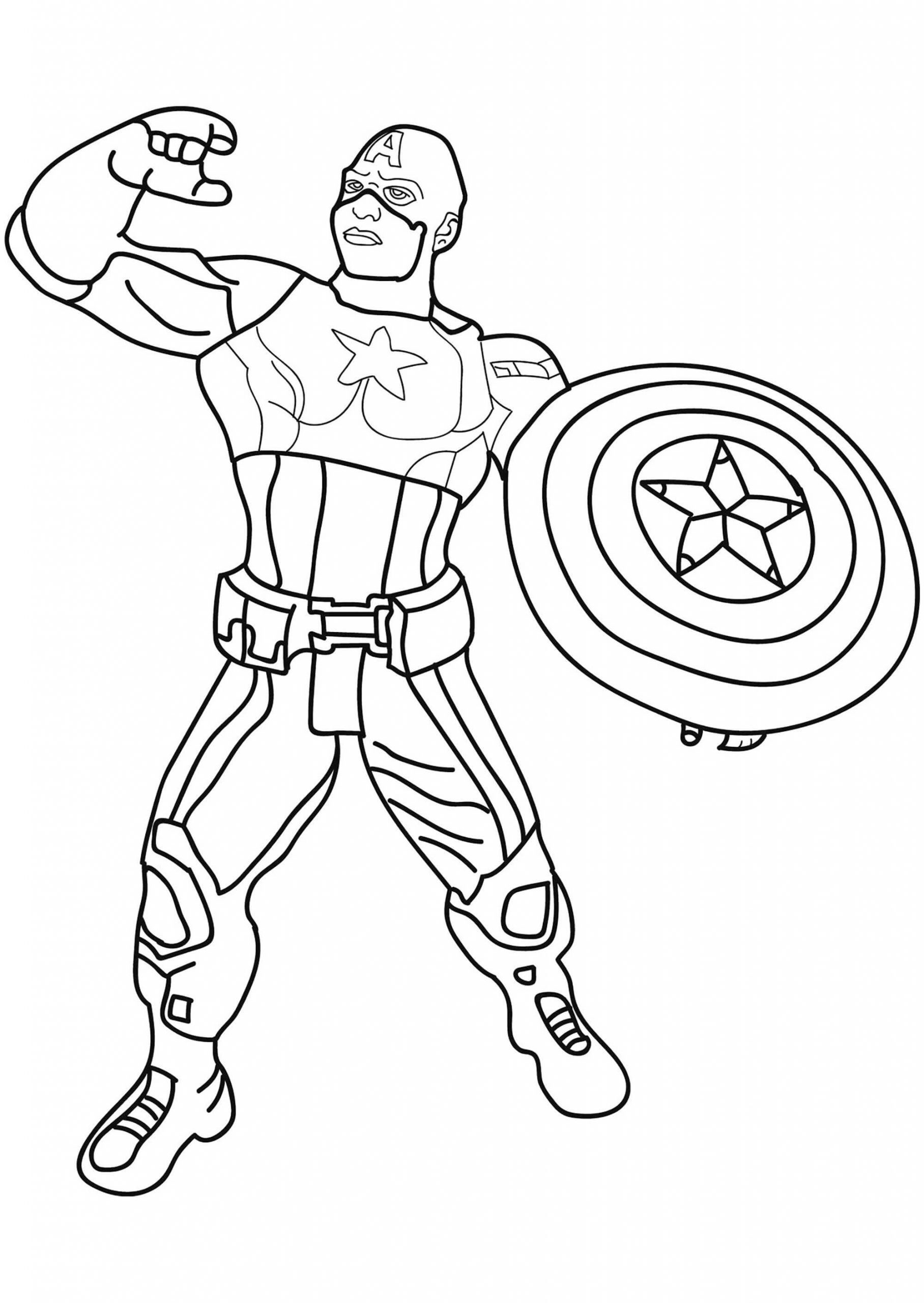 Captain America Fort coloring page