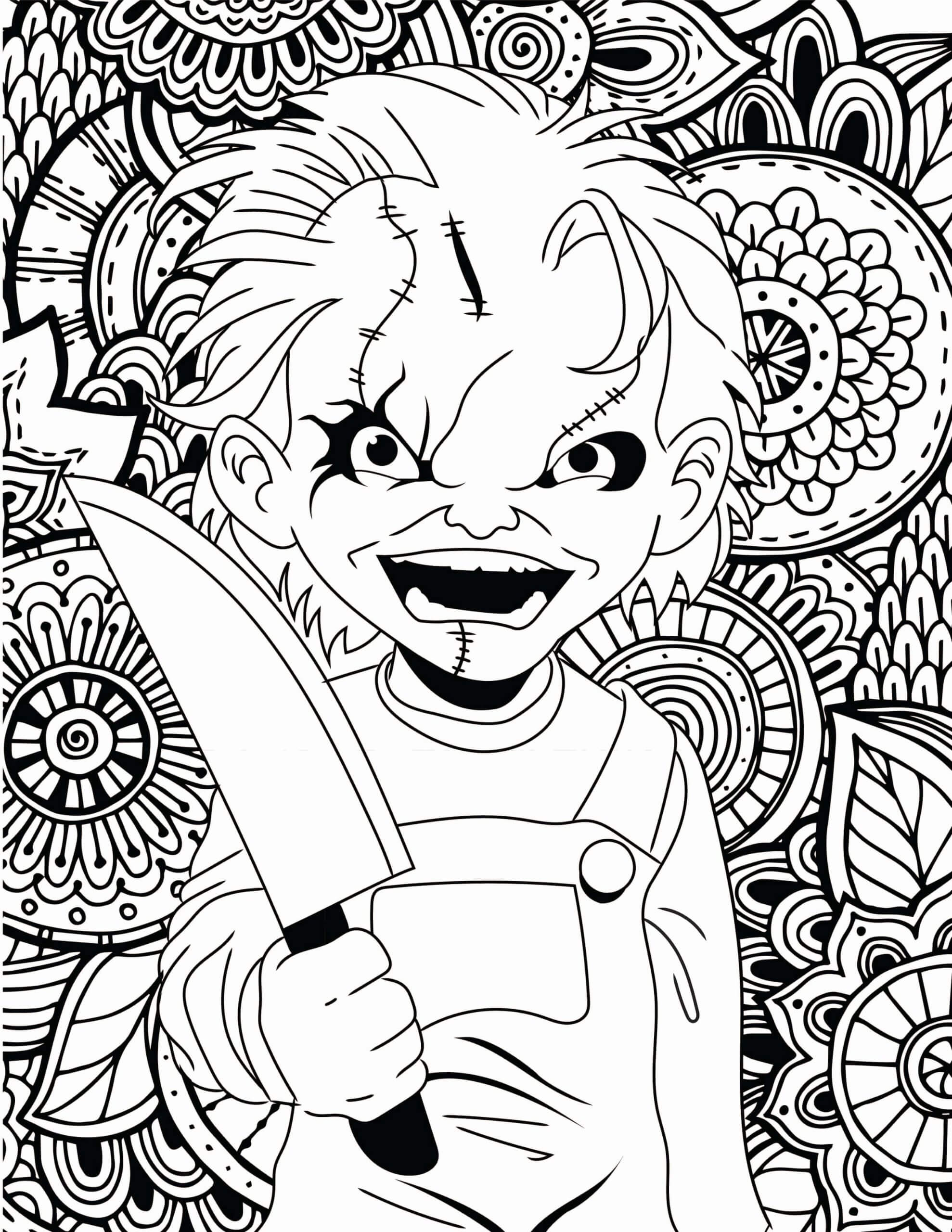 Chucky coloring page