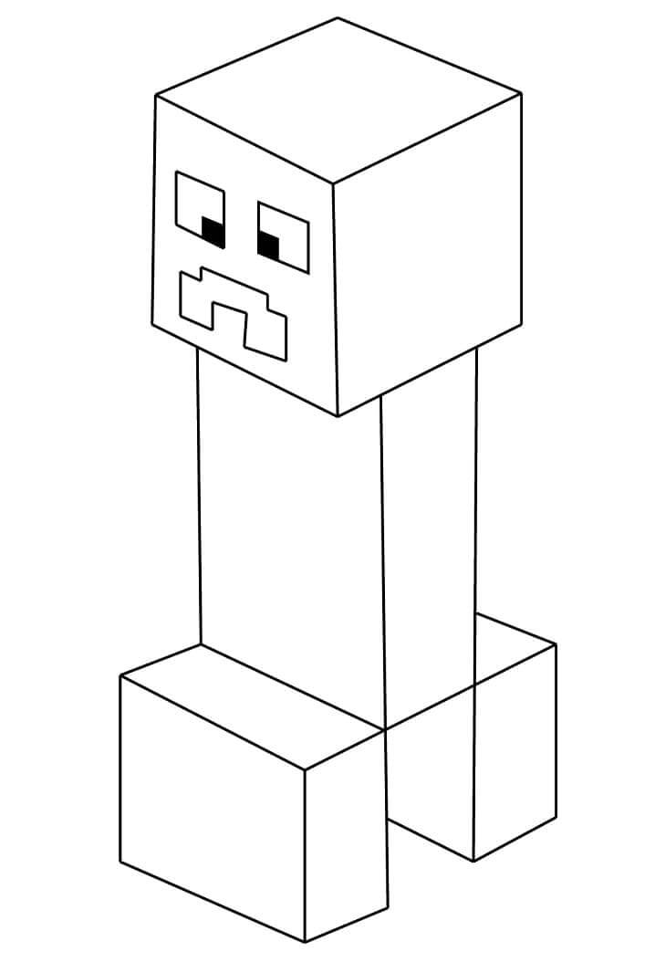 Creeper de Minecraft coloring page
