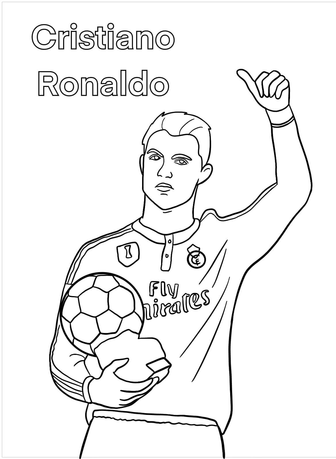 Coloriage Cristiano Ronaldo 2