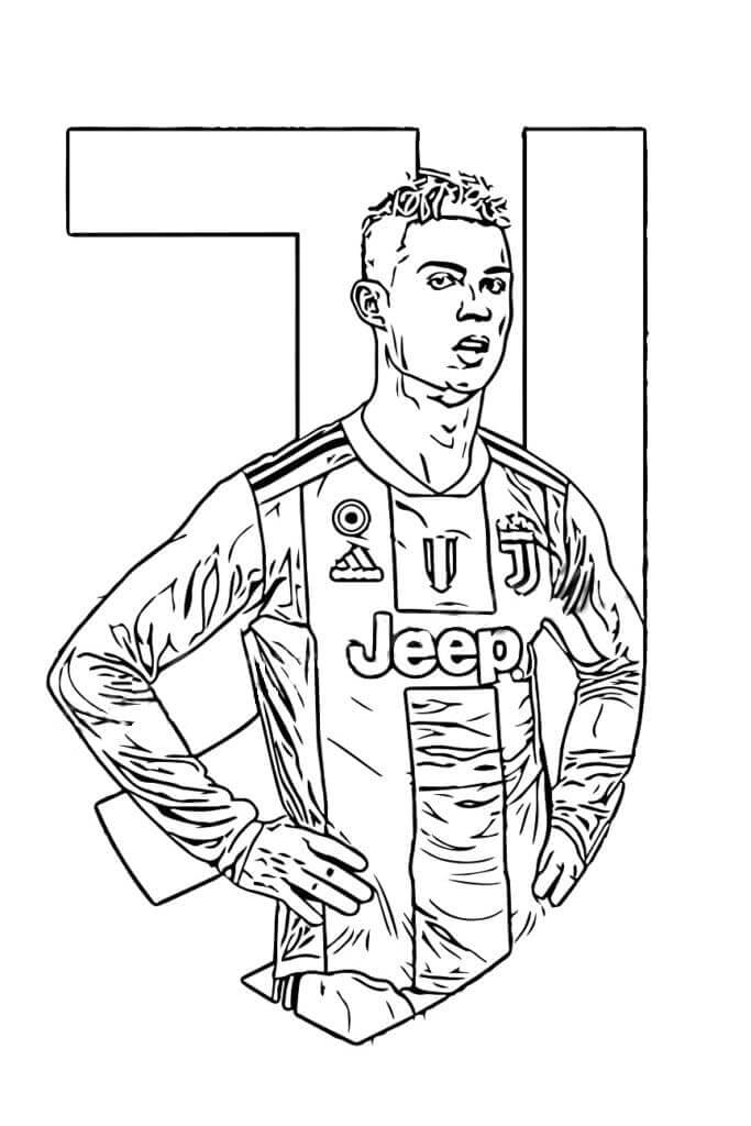 Cristiano Ronaldo coloring page