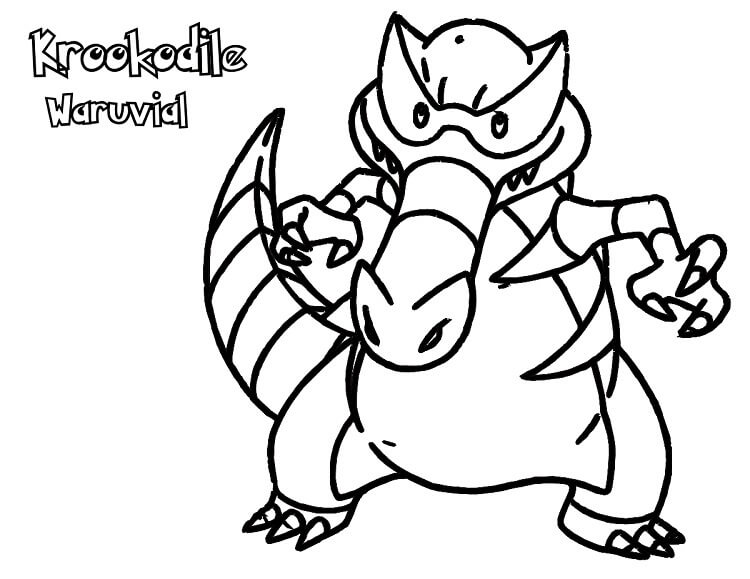 Crocorible Pokemon coloring page