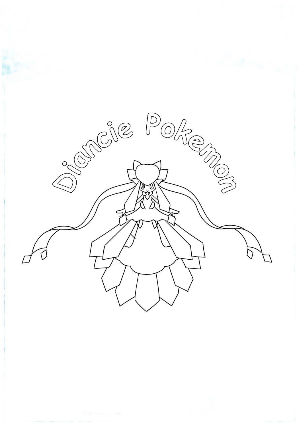 Diancie Pokemon coloring page