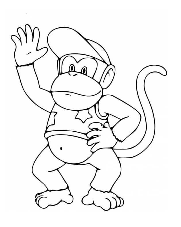 Coloriage Diddy Kong