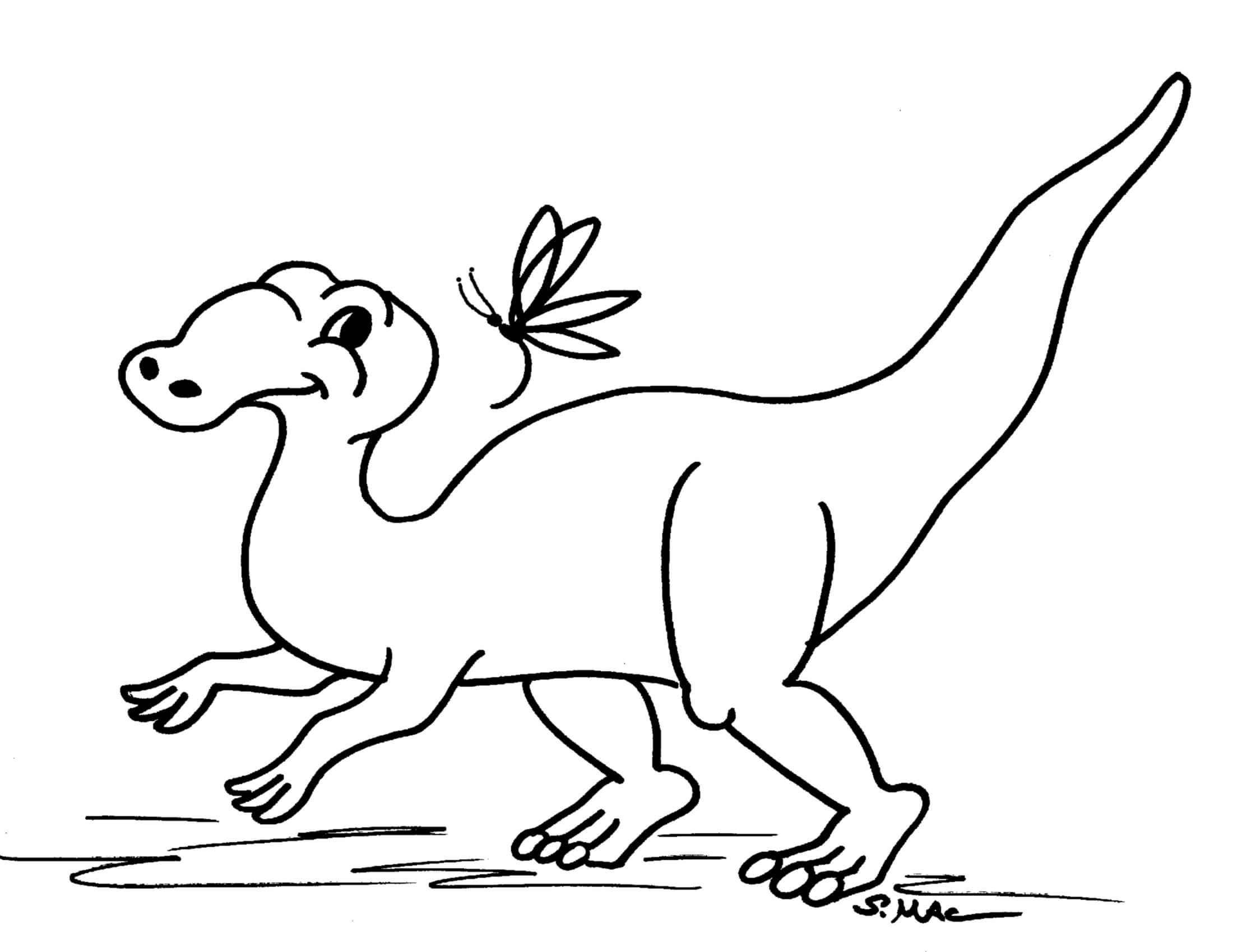 Dinosaure Drôle coloring page