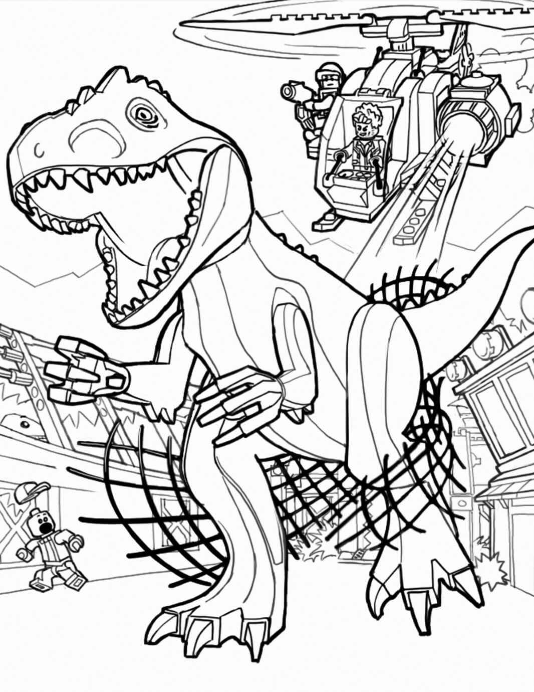 Dinosaure Lego coloring page