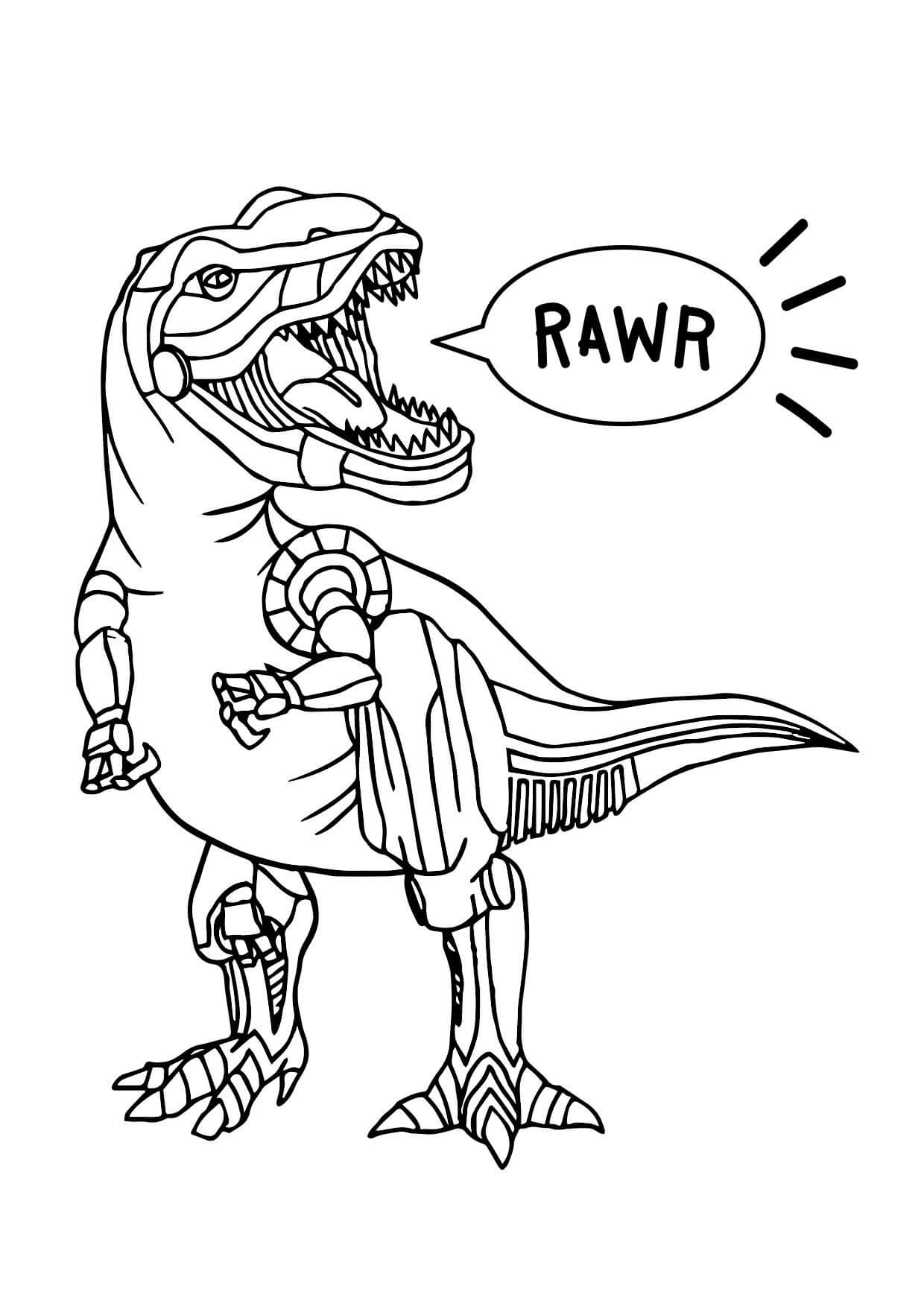 Dinosaure Rugissant coloring page