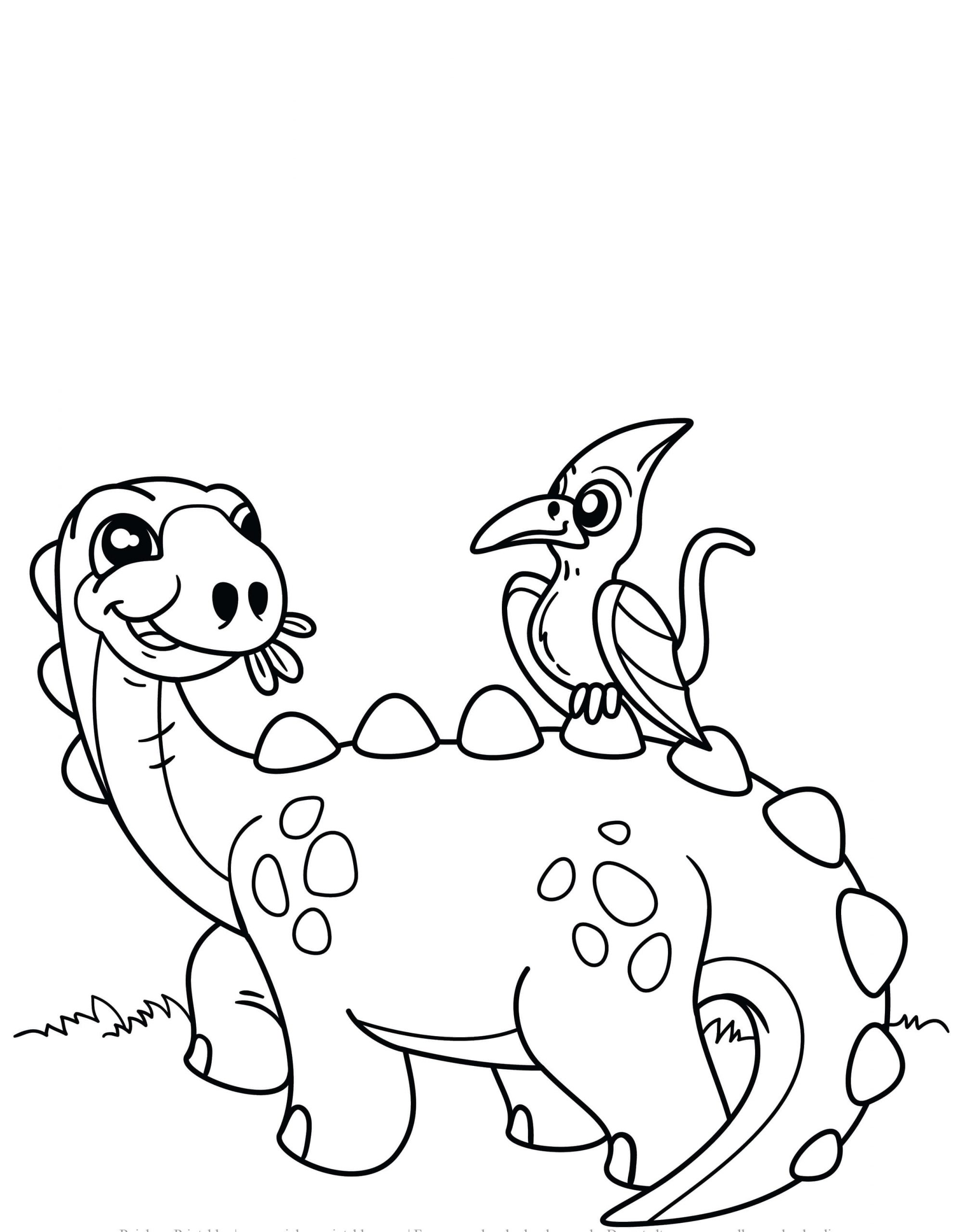 Dinosaures Heureux coloring page