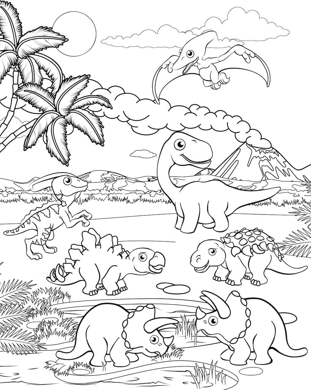 Dinosaures coloring page