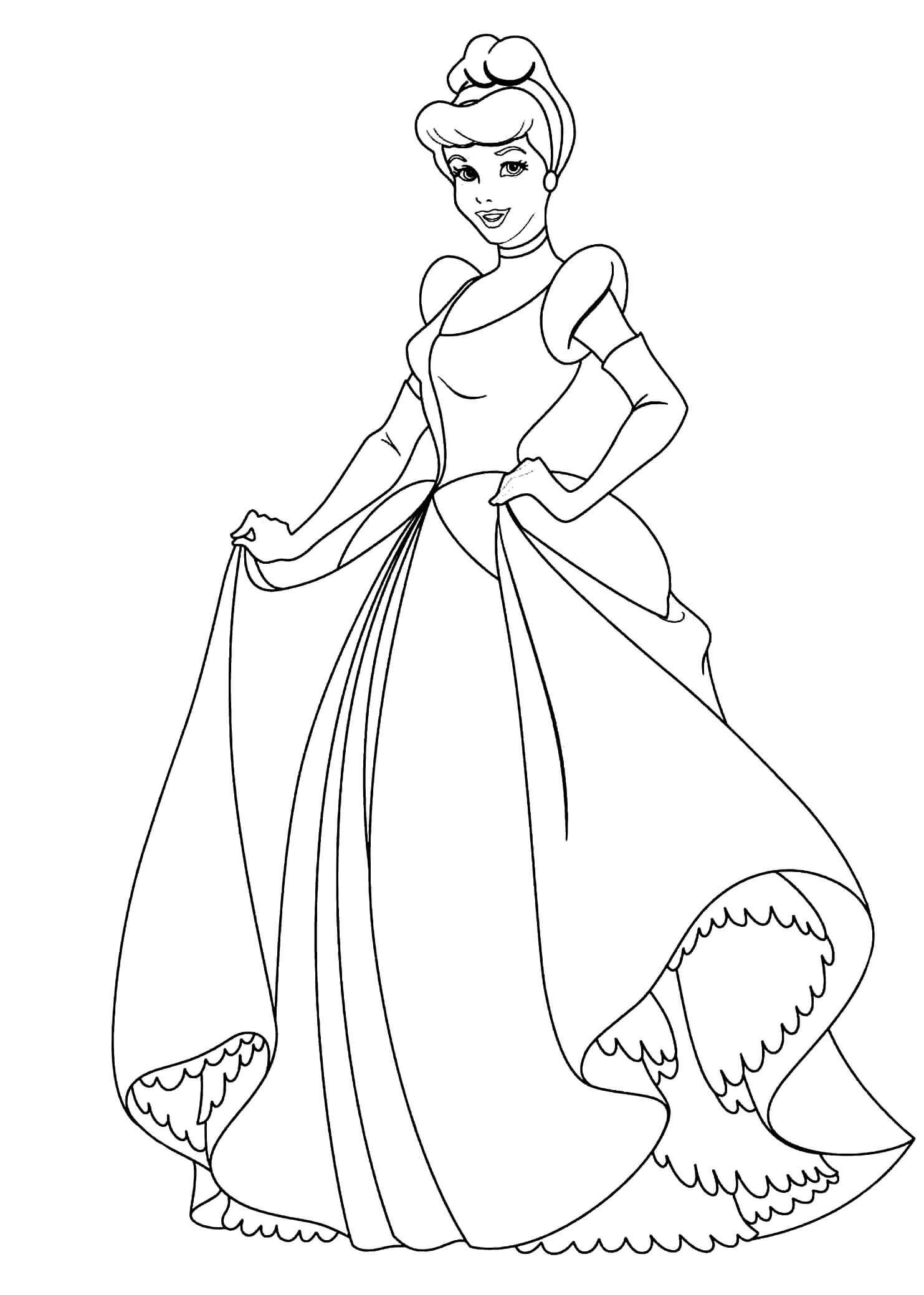 Coloriage Disney Princesse Cendrillon T l charger Et Imprimer Gratuit 