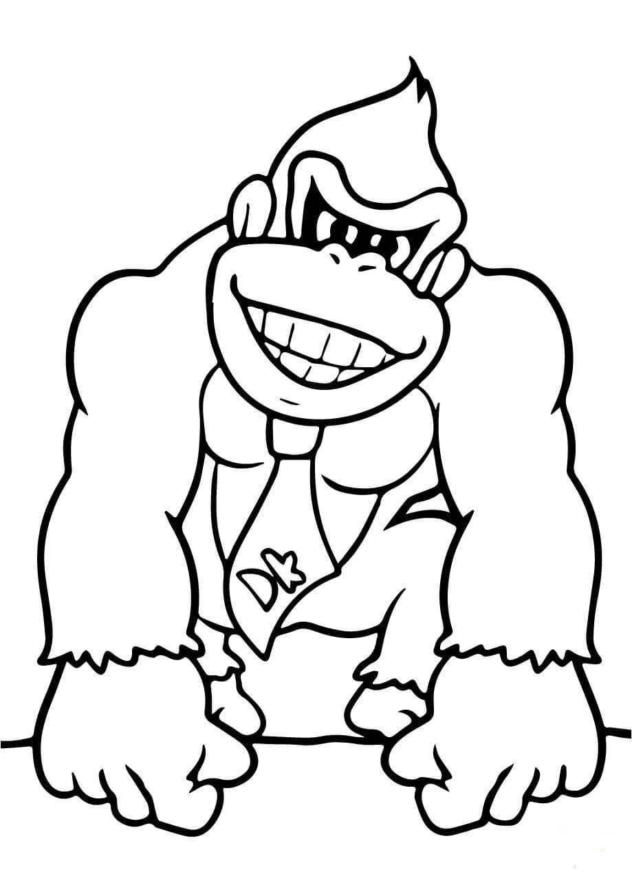 Donkey Kong 1 coloring page