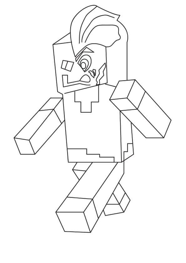 Double-Face Minecraft coloring page