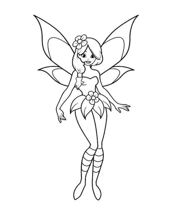 Fée Heureuse coloring page