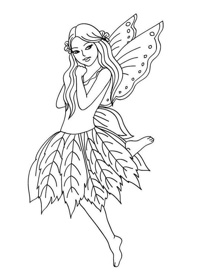 Fée Souriante coloring page