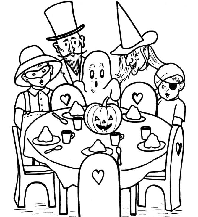 Fête d’Halloween coloring page