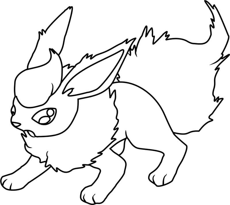 Flareon Pokemon coloring page