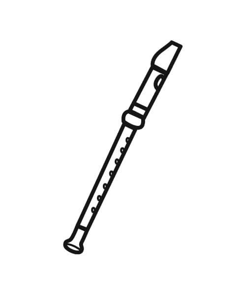 Flûte Pour les Enfants coloring page