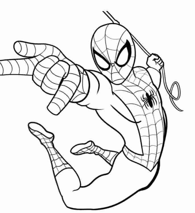 Génial Spiderman coloring page