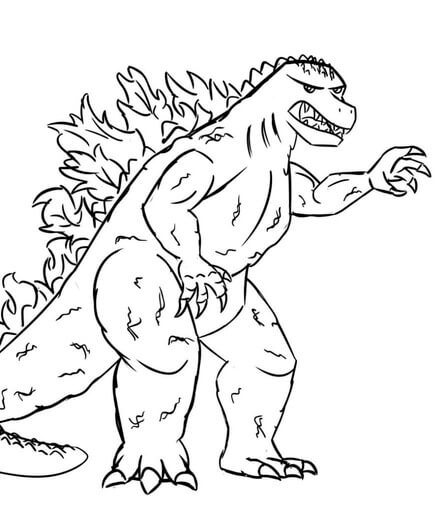 Godzilla 1 coloring page