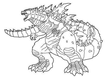 Godzilla 10 coloring page
