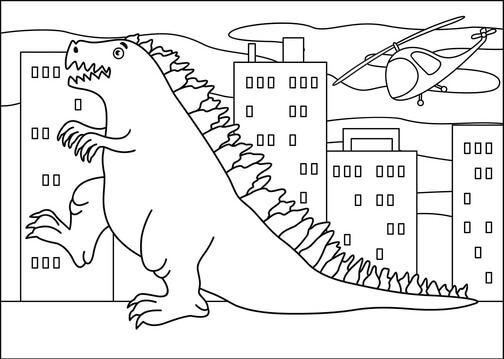 Godzilla 13 coloring page