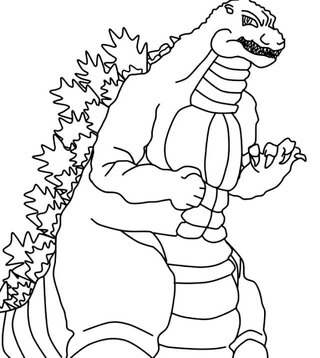 Godzilla 17 coloring page