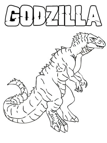 Godzilla 18 coloring page